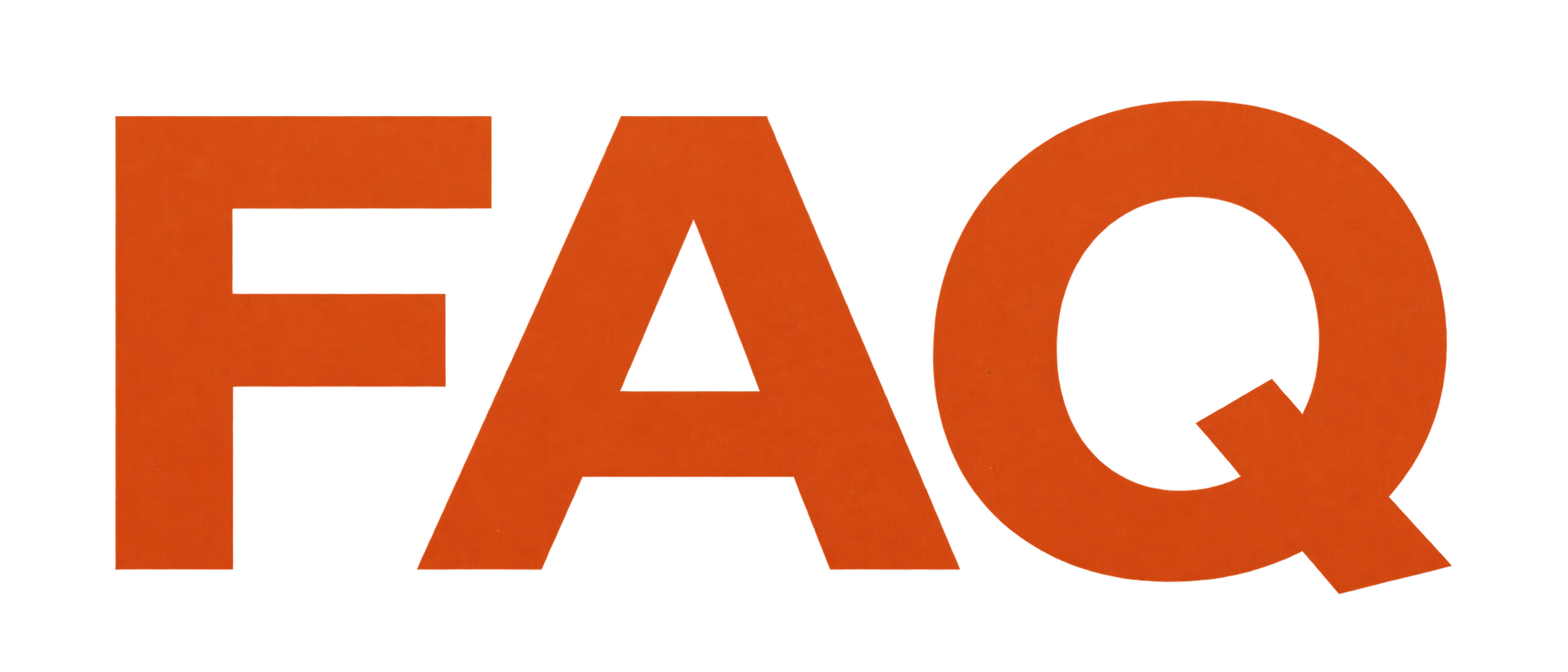 FAQ em letras terracota
